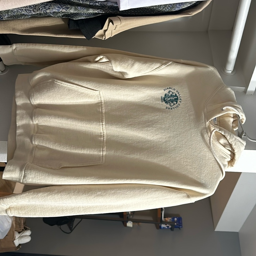 Custom Cream Hoodie Size M